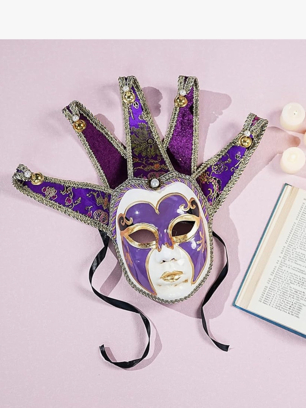 Venetian harlequin Mask Exquisite Decoration Jester Masks for Party Halloween